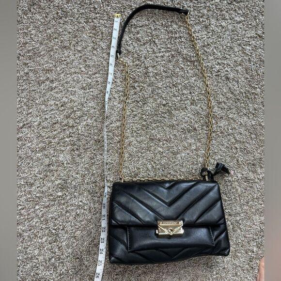 Michael Kors Ceece Black Quilted Shoulder Bag - Picture 7 of 12